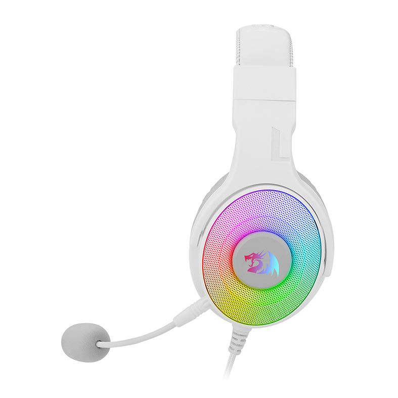 Headset Gamer Redragon Pandora Lunar White, RGB, Drivers 50mm, H350W-RGB