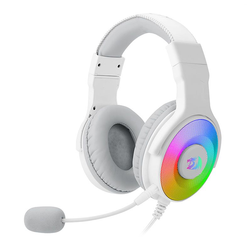 Headset Gamer Redragon Pandora Lunar White, RGB, Drivers 50mm, H350W-RGB