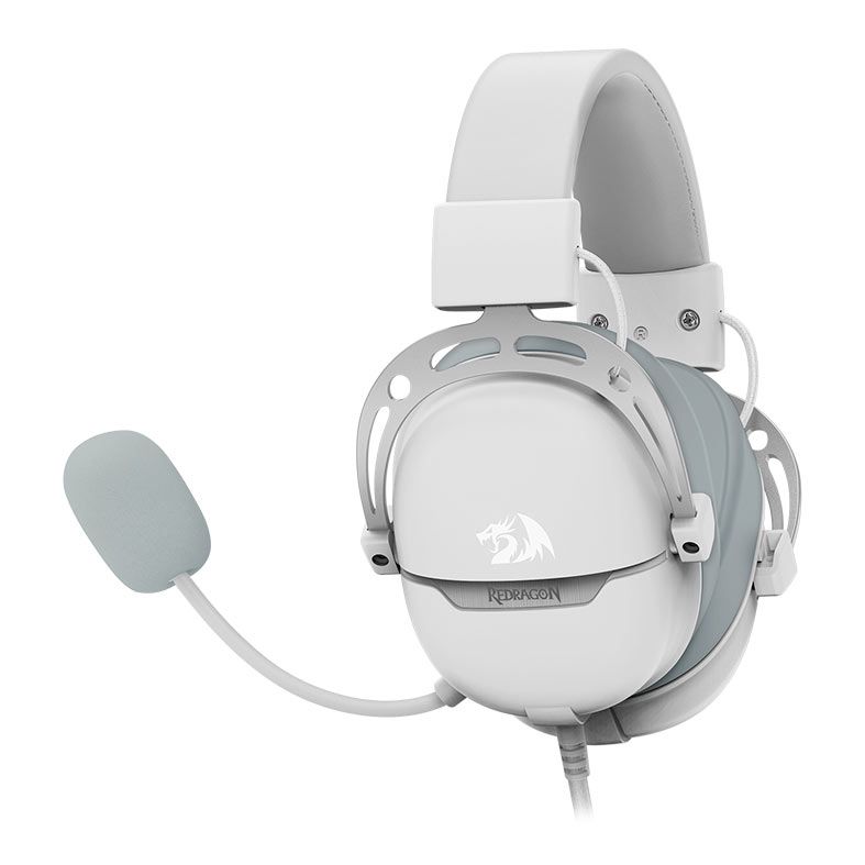 Headset Gamer Redragon Aurora, Drivers 40mm, USB, Branco, H376WG