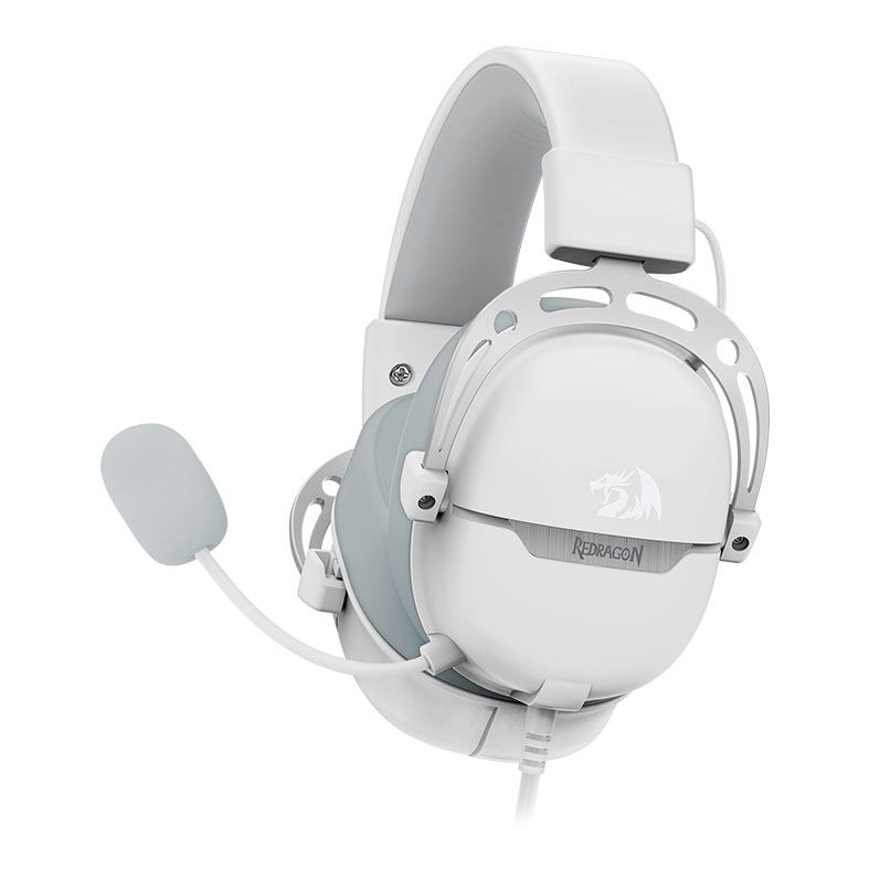Headset Gamer Redragon Aurora, Drivers 40mm, USB, Branco, H376WG