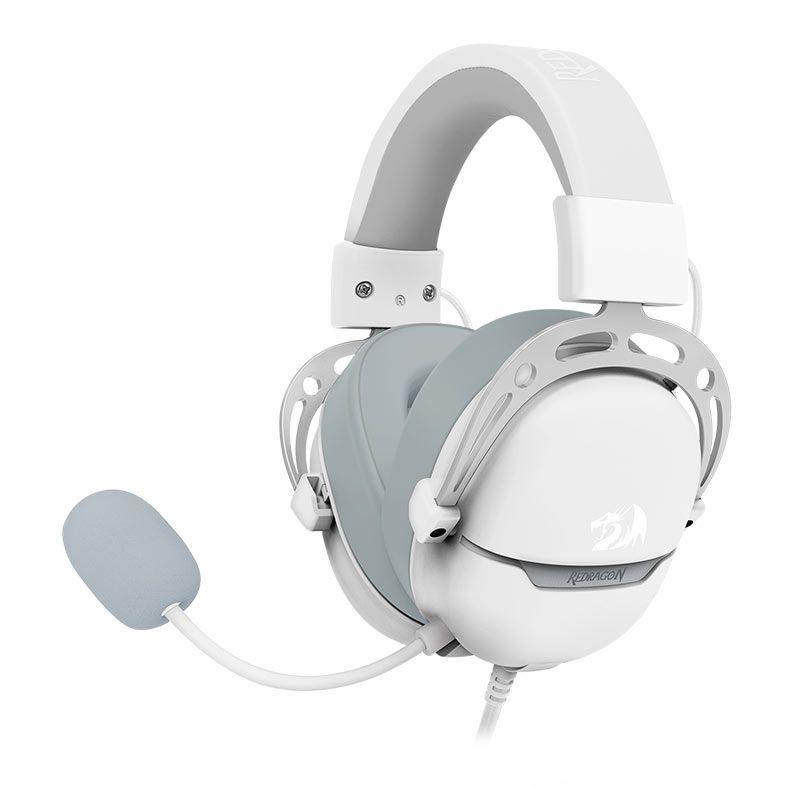 Headset Gamer Redragon Aurora, Drivers 40mm, USB, Branco, H376WG