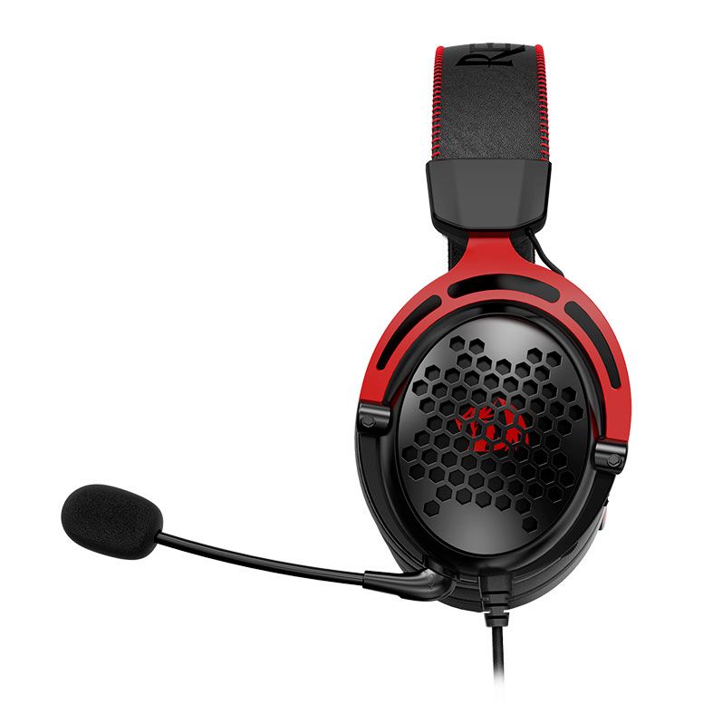 Headset Gamer Redragon Diomedes, Som Surround 7.1, Drivers 53mm, Preto e Vermelho, H388