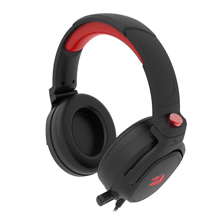 Headset Gamer Redragon Nireus, RGB, Som Surround 7.1, Drivers 50mm, Preto e Vermelho, H399-RGB