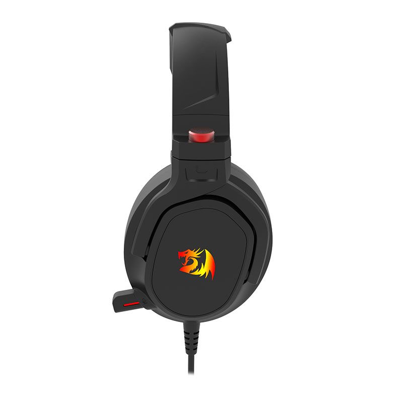 Headset Gamer Redragon Nireus, RGB, Som Surround 7.1, Drivers 50mm, Preto e Vermelho, H399-RGB