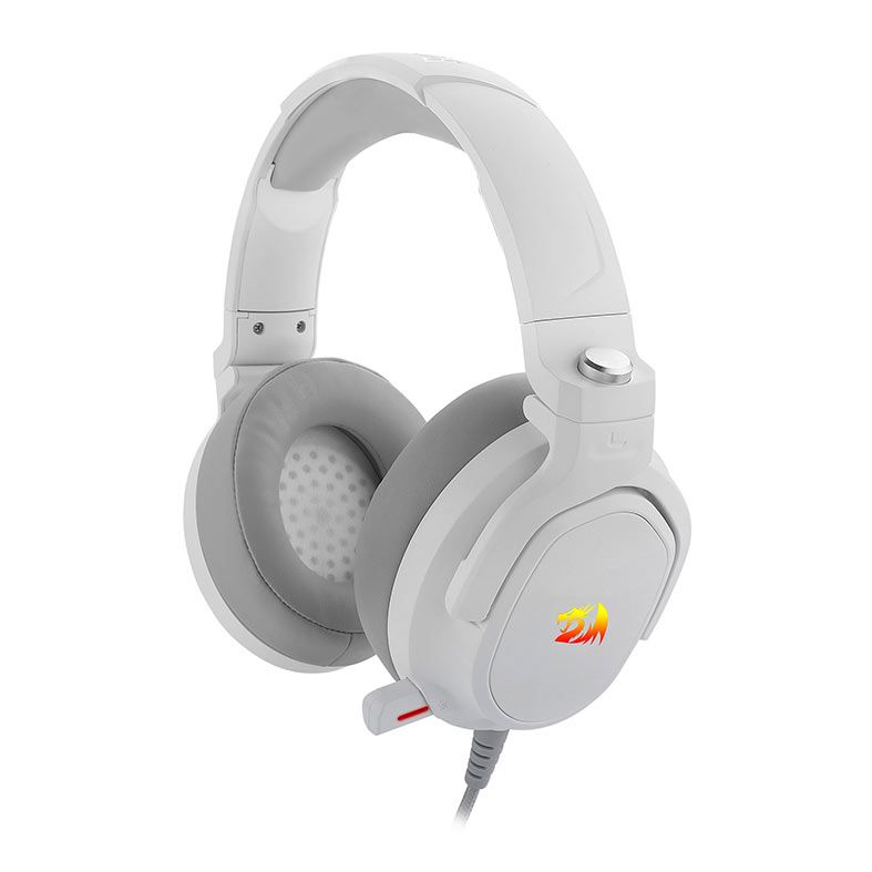 Headset Gamer Redragon Nireus, RGB, Som Surround 7.1, Drivers 50mm, Branco, H399W-RGB