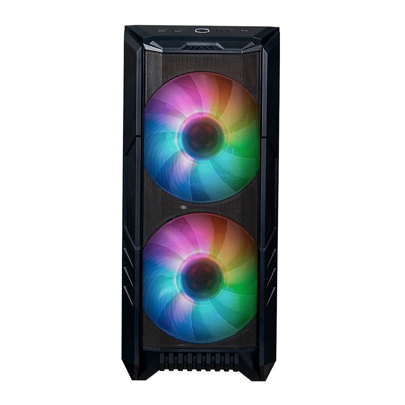 Gabinete Cooler Master HAF 500, ARGB, Mid-Tower, Lateral de Vidro, Com 4 Fans, Preto, H500-KGNN-S00