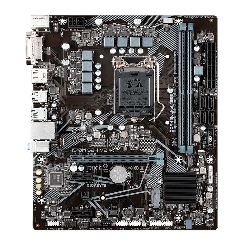Placa Mae Gigabyte H510M S2H V2, DDR4, Socket LGA 1200, M-ATX, Chipset Intel H510, H510-S2H-V2