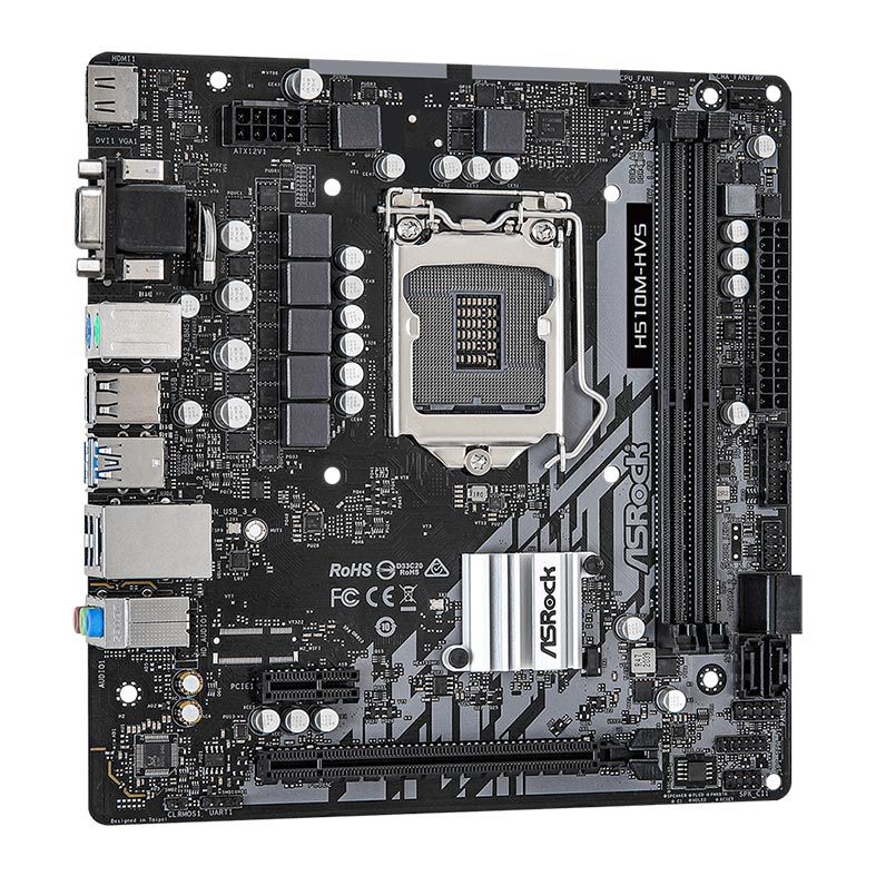 Placa Mae ASRock H510M-HVS, DDR4, Socket LGA1200, M-ATX, Chipset Intel H510, H510M-HVS