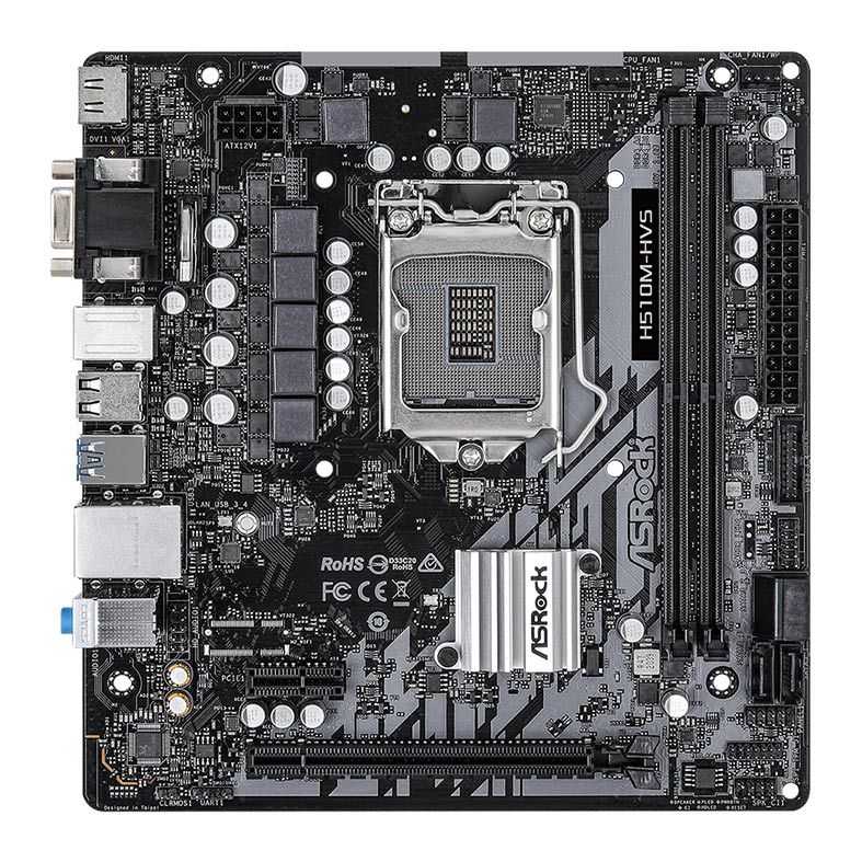 Placa Mae ASRock H510M-HVS, DDR4, Socket LGA1200, M-ATX, Chipset Intel H510, H510M-HVS