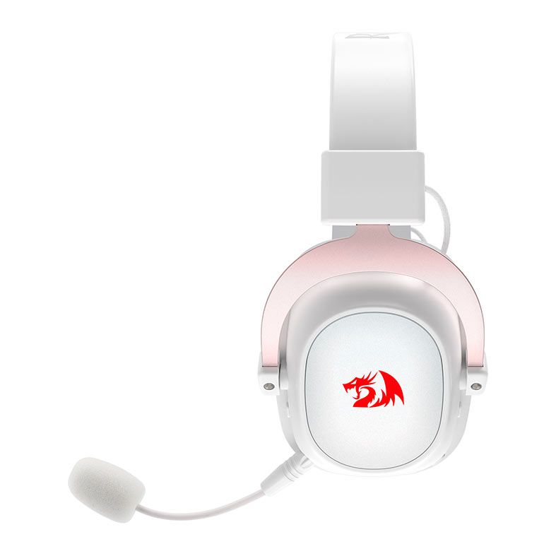 Headset Gamer Redragon Zeus Pro, Wireless, 7.1 Surround, Drivers 53mm, Branco, H510W-PRO