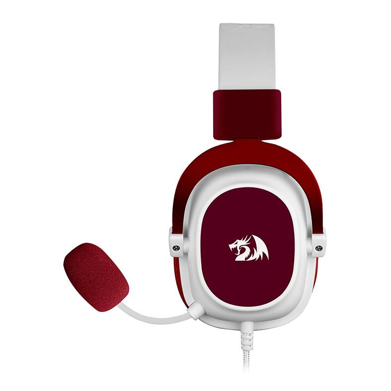 Headset Gamer Redragon Hero, Drivers 53mm, Branco e Vermelho, H530-R