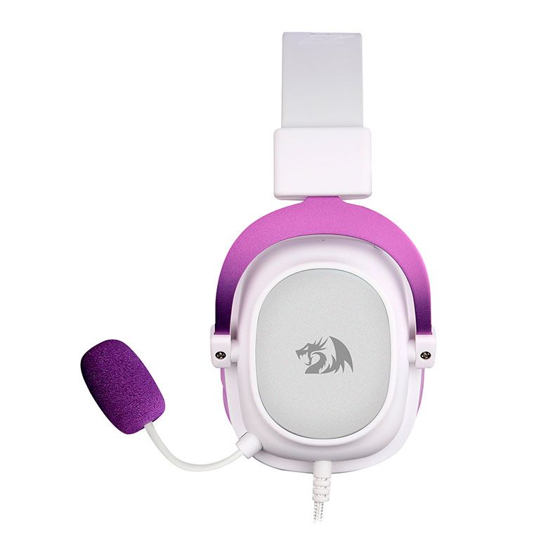Headset Gamer Redragon Hero, Drivers 53mm, Branco e Roxo, H530-WP