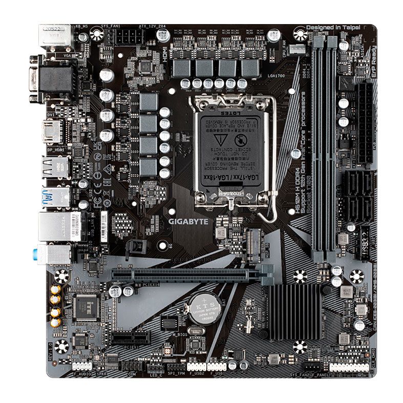 Placa Mae Gigabyte H610M H, DDR4, Socket LGA 1700, M-ATX, Chipset Intel H610, H610MH-DDR4