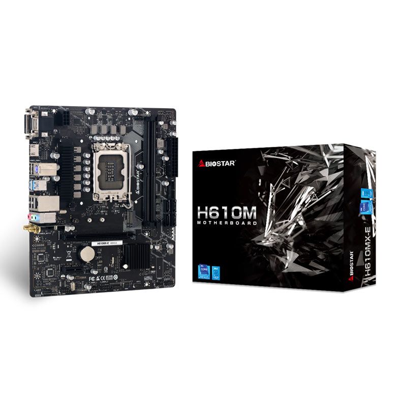 Placa Mae Biostar H610MX-E, DDR4, Socket LGA1700, M-ATX, Chipset Intel H610, H610MX-E