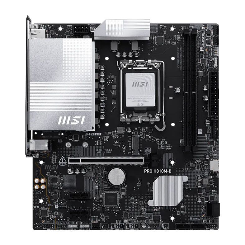 Placa Mae MSI Pro H810M-B, DDR5, Socket LGA 1851, M-ATX, Chipset Intel H810, H810M-B