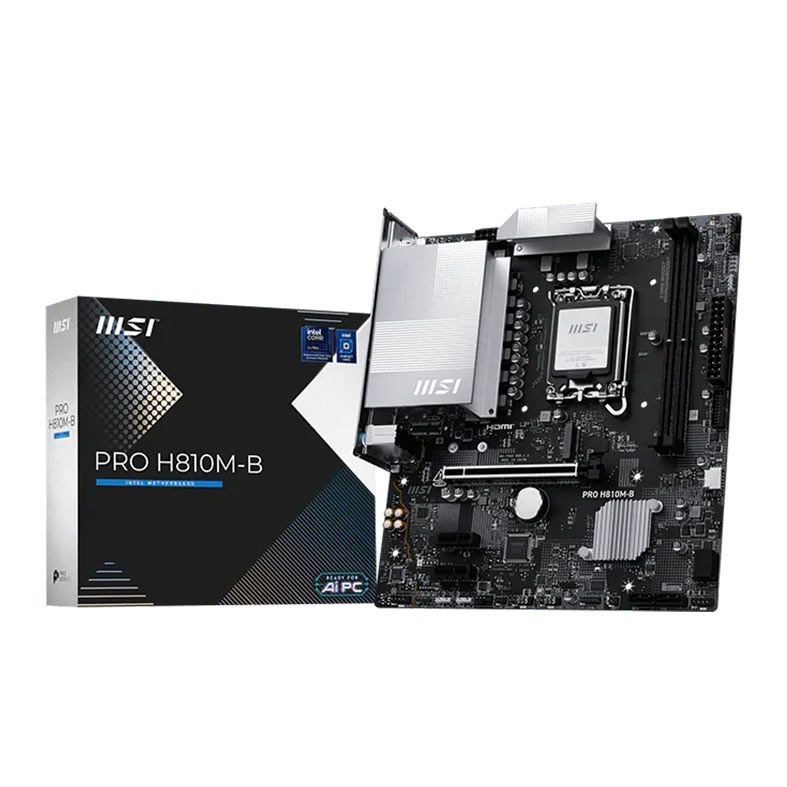 Placa Mae MSI Pro H810M-B, DDR5, Socket LGA 1851, M-ATX, Chipset Intel H810, H810M-B