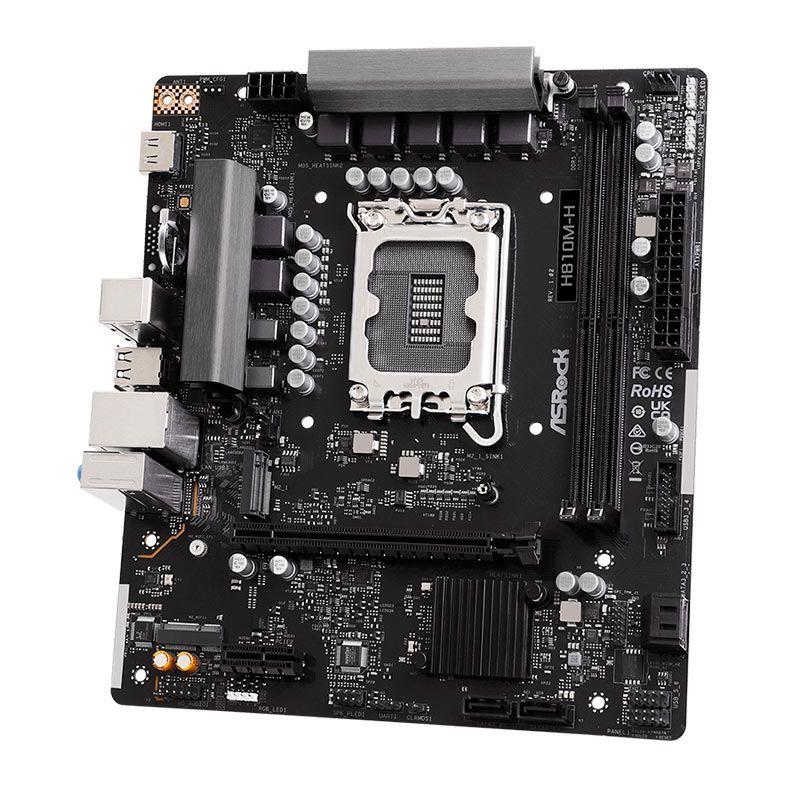 Placa Mae AsRock H810M-H, DDR5, LGA 1851, M-ATX, Chipset Intel H810, H810M-H