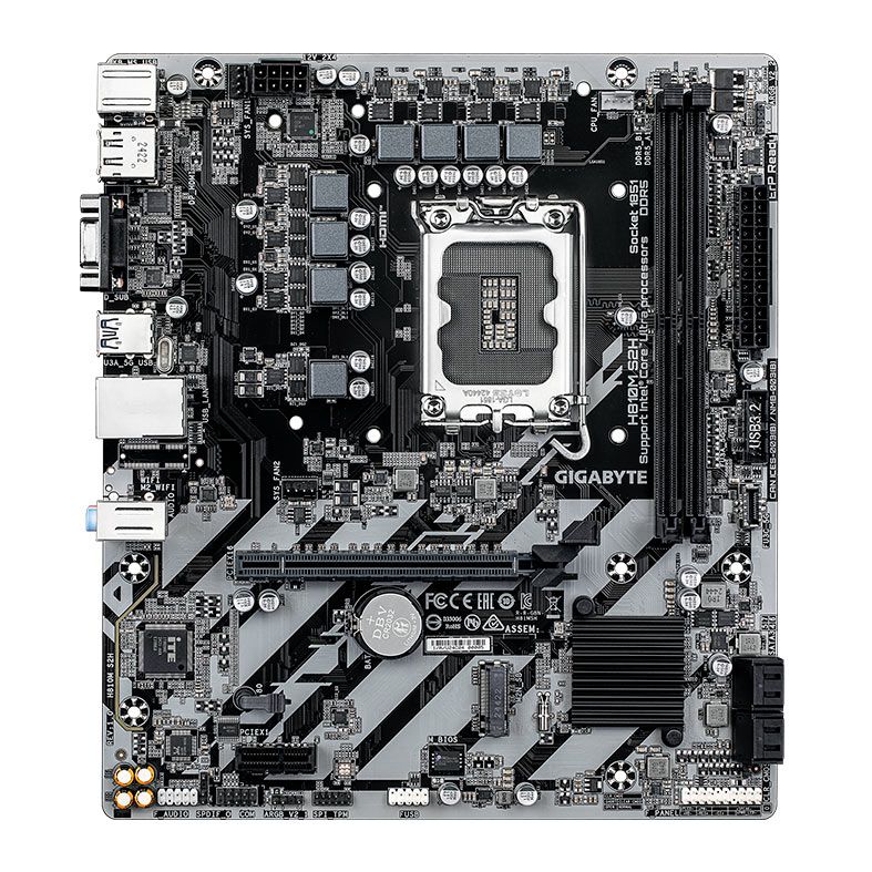 Placa Mae Gigabyte H810M S2H, DDR5, LGA1851, M-ATX, Chipset Intel H810, H810M-S2H