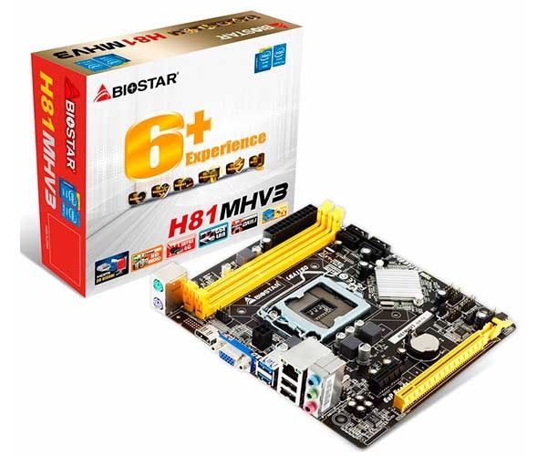 Placa Mae Biostar H81MHV3 DDR3 Socket LGA1150 Chipset Intel H81