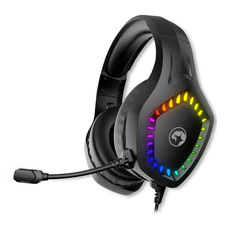 Headset Gamer Marvo H8360, RGB, Drivers 50mm, Preto, H8360