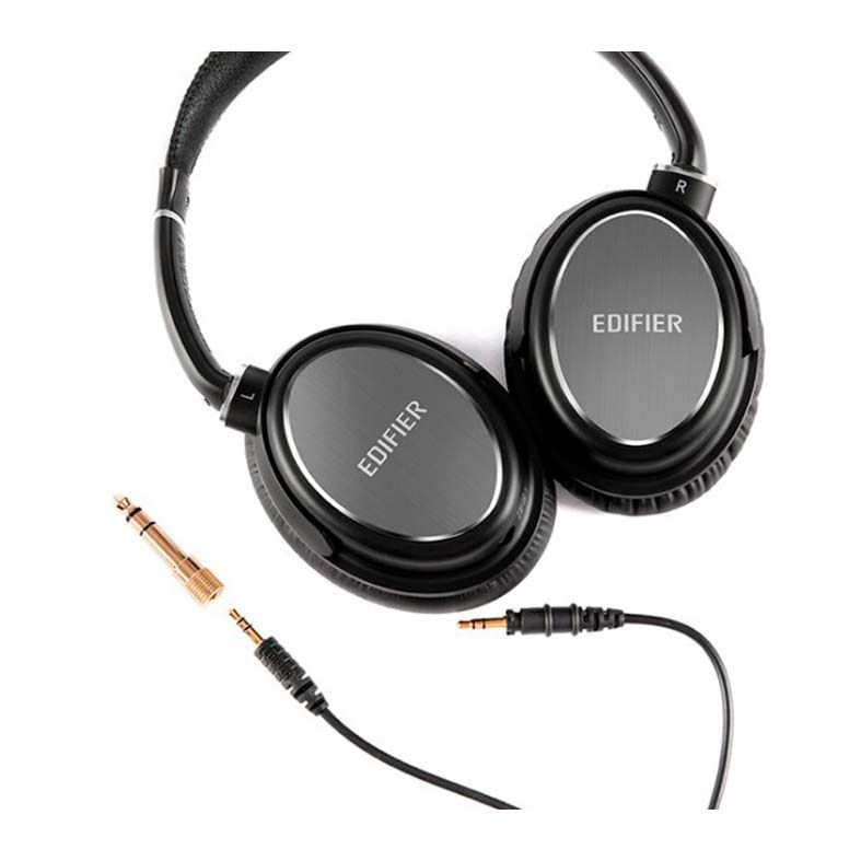 Fone de Ouvido Edifier H850 P2 3.5mm P10 6.3mm Cabo 2Mts Preto