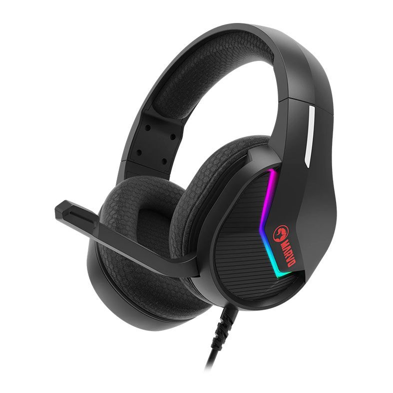 Headset Gamer Marvo Tactic 40, RGB, Drivers 50mm, Preto, H8618-BK