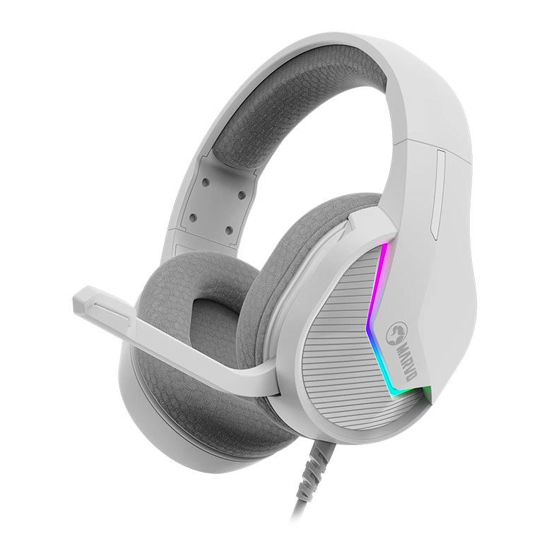 Headset Gamer Marvo Tactic 40, RGB, Drivers 50mm, Branco, H8618-WH