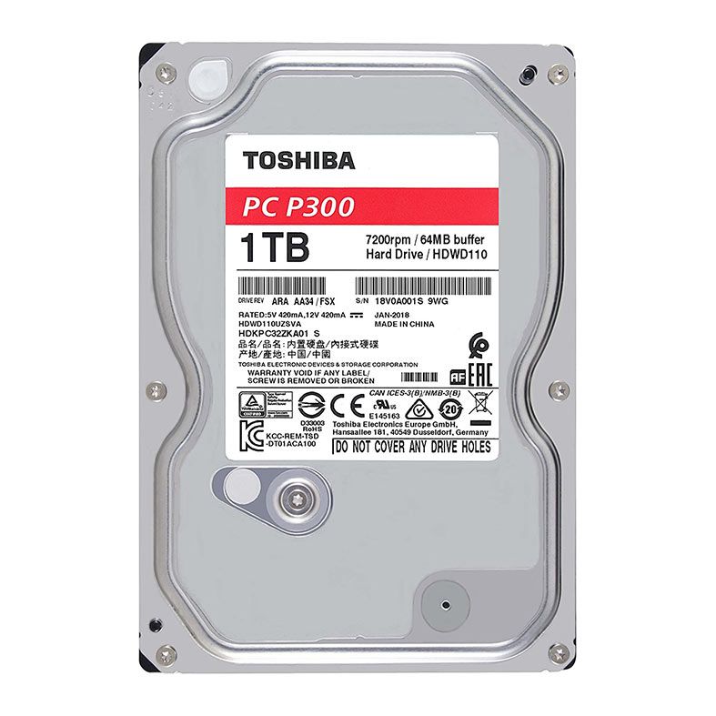 HD Toshiba P300 1TB 3.5" Sata III 6GB/s, HDWD110XZSTA