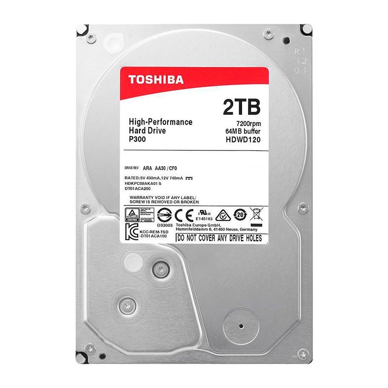 HD Toshiba P300 2TB 3.5" Sata III 6GB/s, HDWD120UZSVA