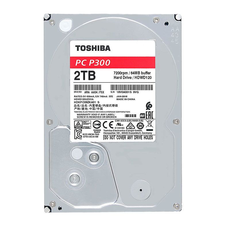 HD Toshiba P300 2TB 3.5" Sata III 6GB/s, HDWD120XZSTA