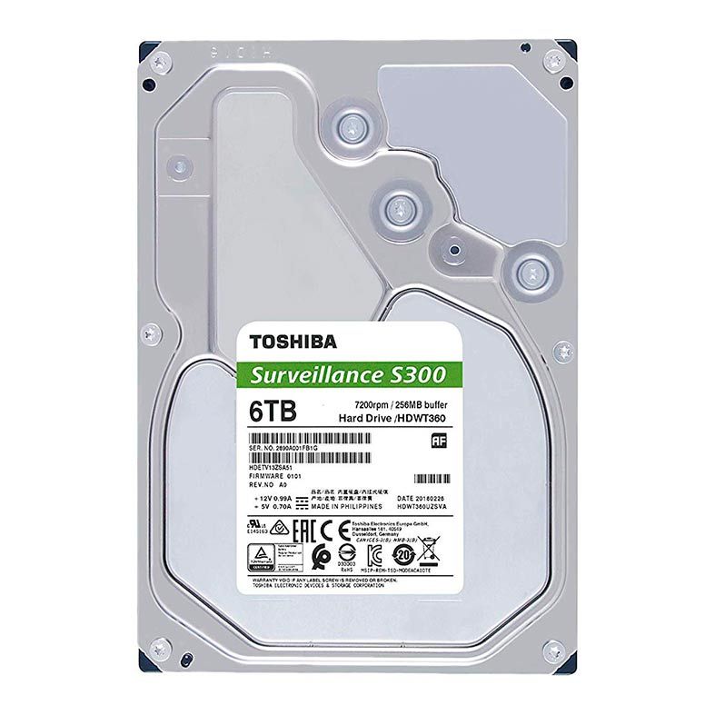 HD Toshiba S300 6TB 3.5" Sata III 6GB/s, HDWT360UZSVA