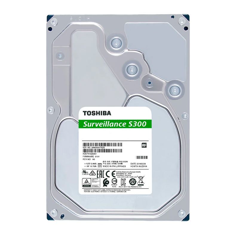 HD Toshiba Surveillance S300, 6TB, 3.5, 5400RPM, Sata III 6GB/s, Cache 256MB, HDWT860UZSVA
