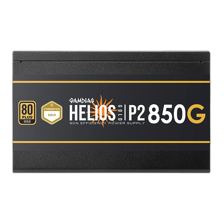 Fonte Gamdias Helios P2-850G, 850W, ATX 3.0, PCIe 5.0, 80 Plus Gold, Preto, HELIOS-P2-850G