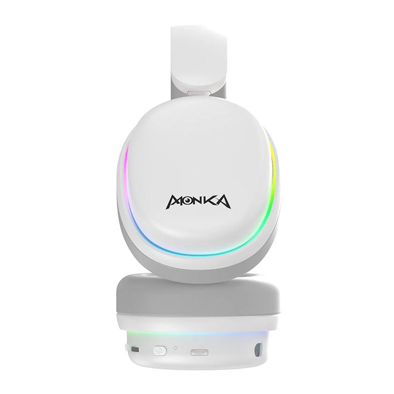 OPENBOX Headset Gamer Marvo Monka HG9070W , RGB, Wireless, Drivers 50mm, Branco, HG9070W