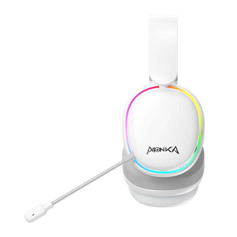OPENBOX Headset Gamer Marvo Monka HG9070W , RGB, Wireless, Drivers 50mm, Branco, HG9070W