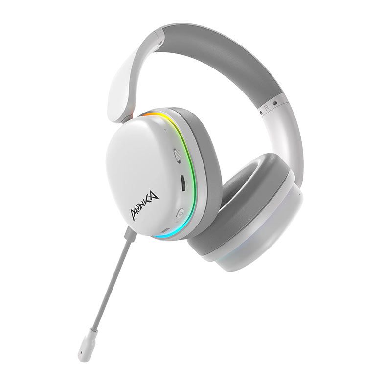 OPENBOX Headset Gamer Marvo Monka HG9070W , RGB, Wireless, Drivers 50mm, Branco, HG9070W