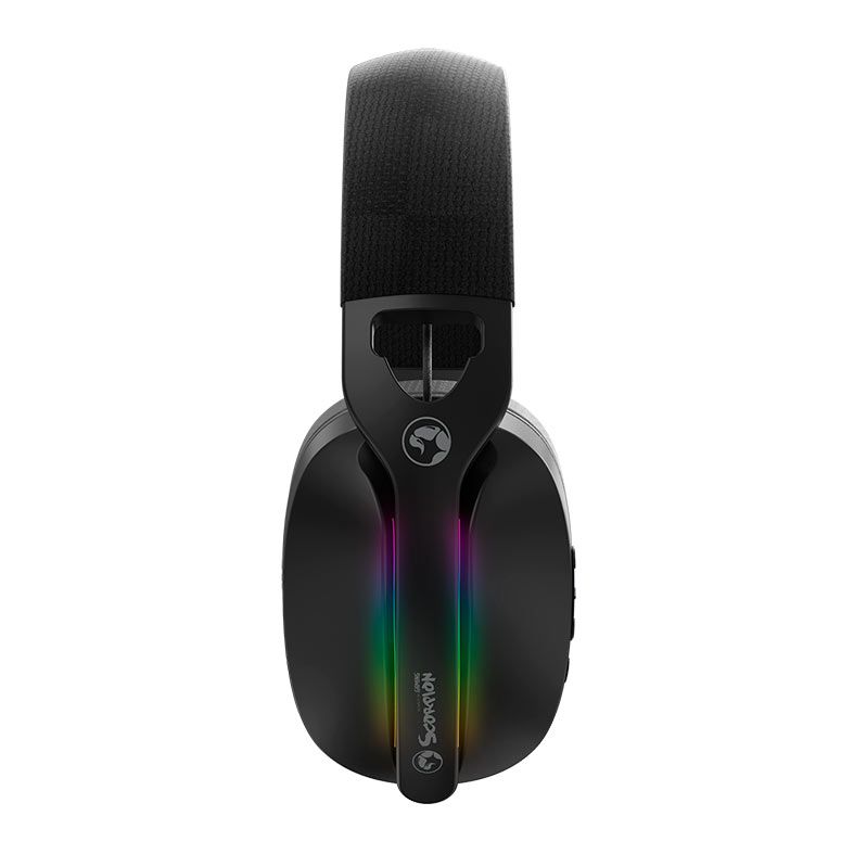 Headset Gamer Marvo Pulz 70W, RGB, Drivers 40mm, Tri-Mode, Preto, HG9086W-BK