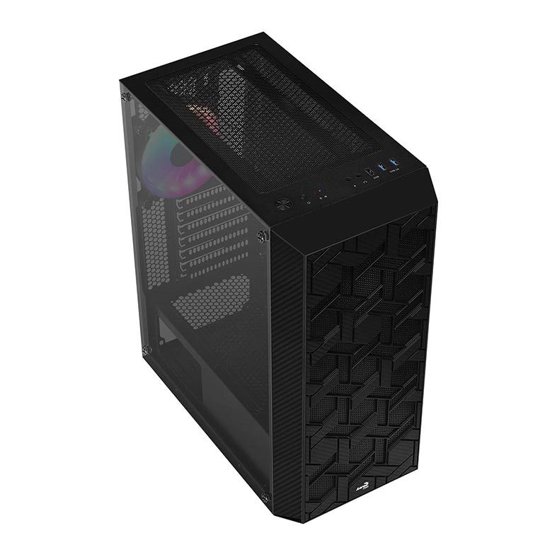 Gabinete AeroCool Hive Vidro Temp Preto, HIVE-G-BK-v3