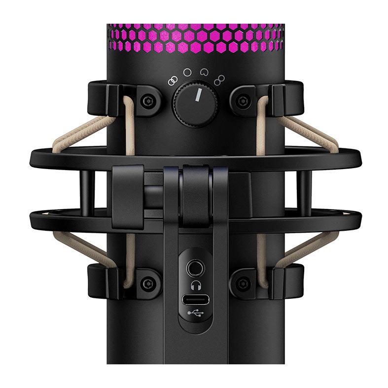 Microfone HyperX QuadCast S, RGB, USB, Preto, HMIQ1S-XX-RG G