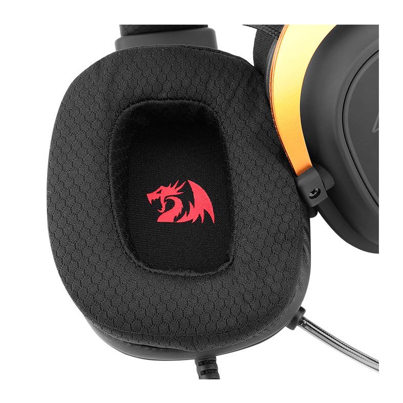 Headset Gamer Redragon Zeus Hogwarts, RGB, Drivers 53mm, Preto e Dourado, HP-510-RGB