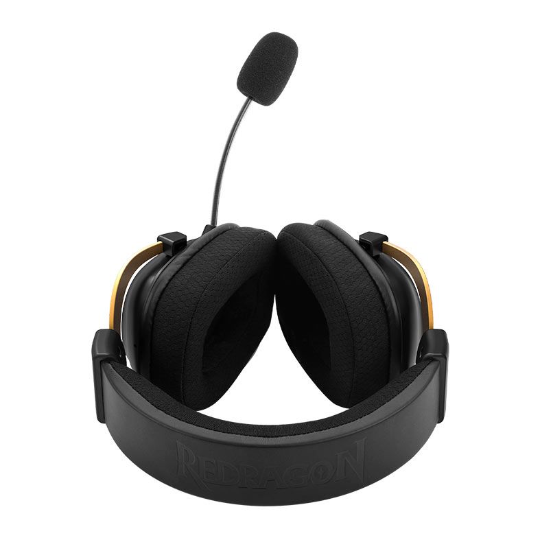 Headset Gamer Redragon Zeus Hogwarts, RGB, Drivers 53mm, Preto e Dourado, HP-510-RGB