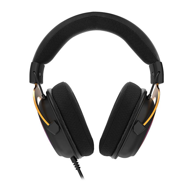 Headset Gamer Redragon Zeus Hogwarts, RGB, Drivers 53mm, Preto e Dourado, HP-510-RGB