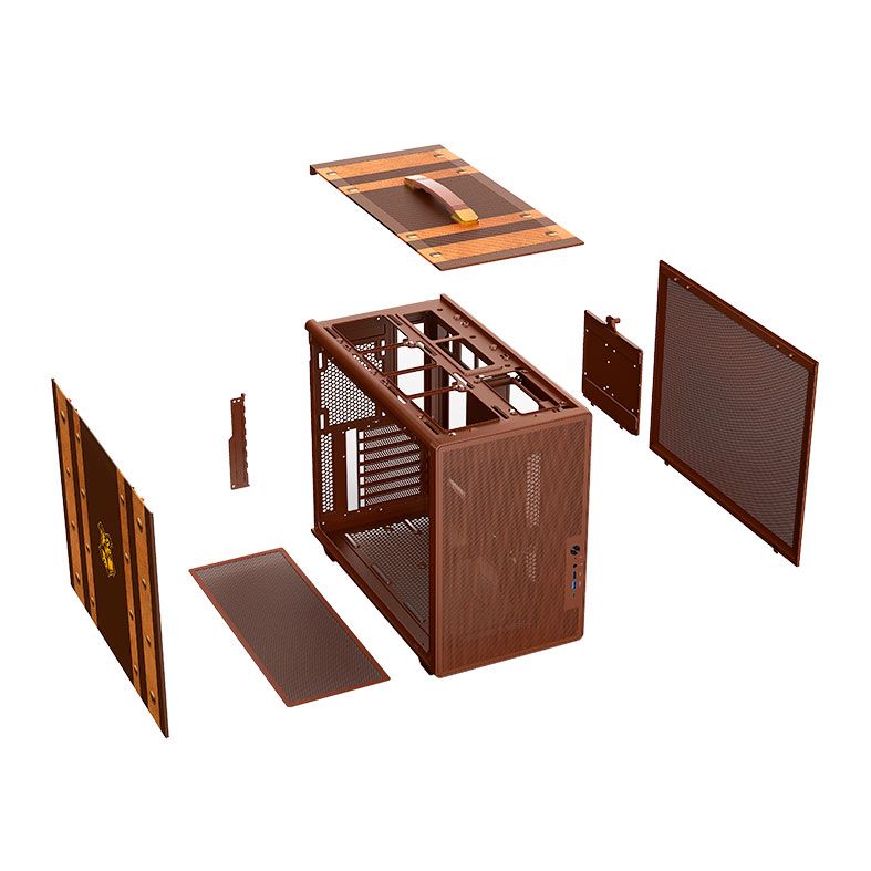Gabinete Gamer Redragon Harry Potter Magic Trunk, Mid-Tower, Marrom, HP-945