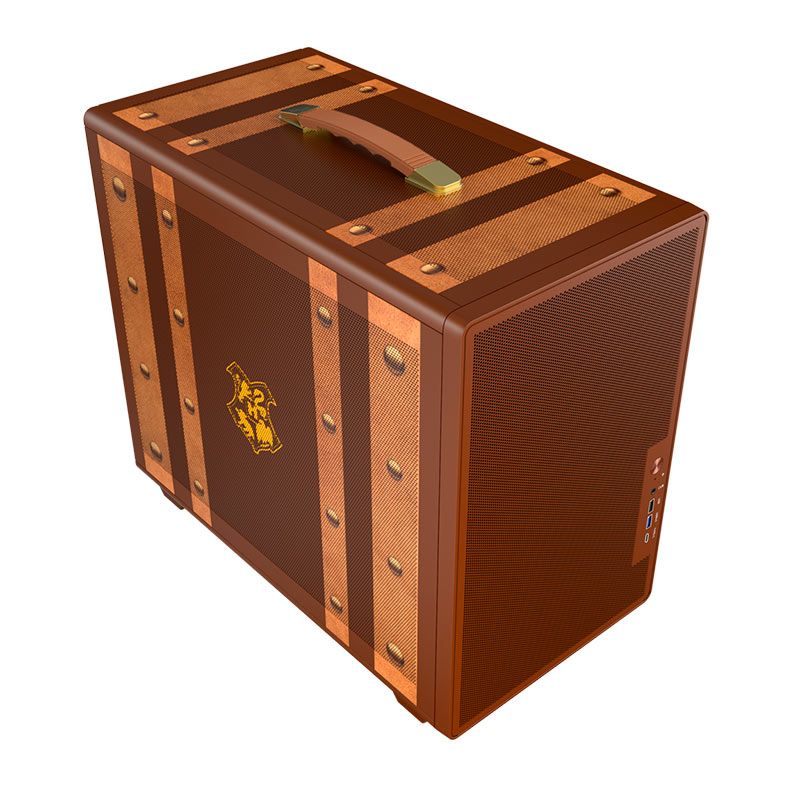 Gabinete Gamer Redragon Harry Potter Magic Trunk, Mid-Tower, Marrom, HP-945