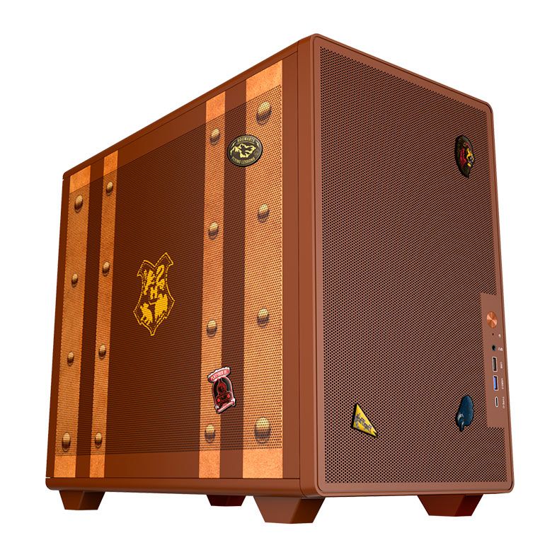 Gabinete Gamer Redragon Harry Potter Magic Trunk, Mid-Tower, Marrom, HP-945