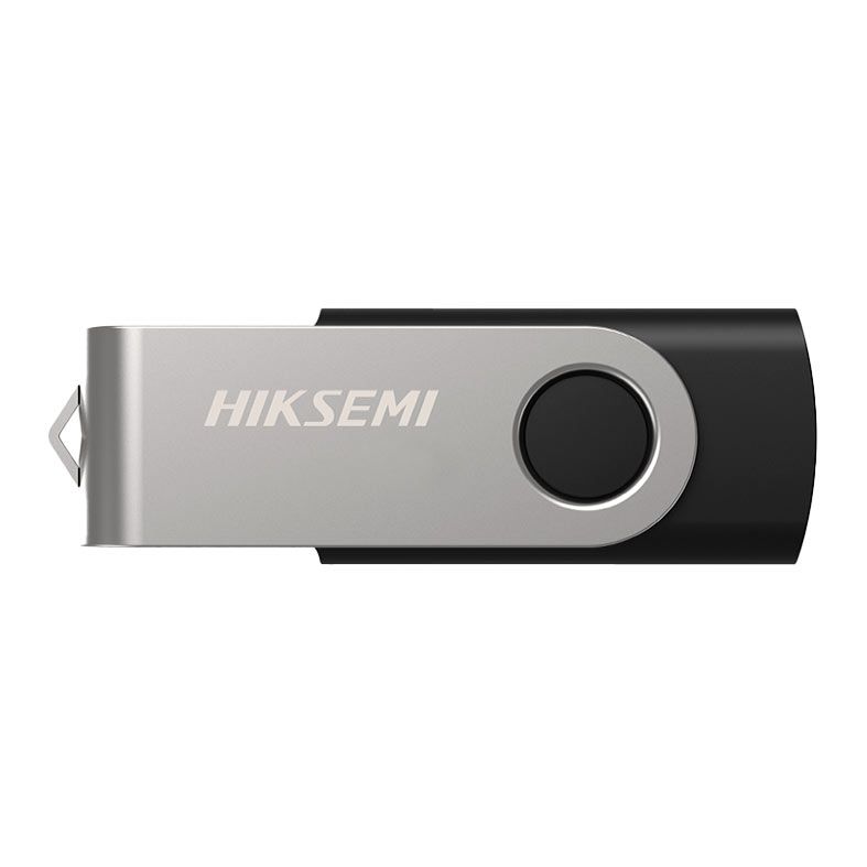 Pen Drive Hiksemi Rotary, 64GB, USB 2.0, Preto e Cinza, HS-USB-M200S-64G