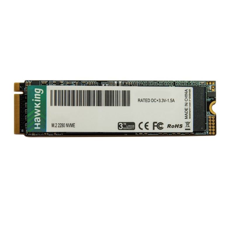 SSD Hawking, 256GB, M.2 2280, PCIe NVMe, Leitura 3300MB/s, Gravacao 2700MB/s, HSTV-M2N3V256W