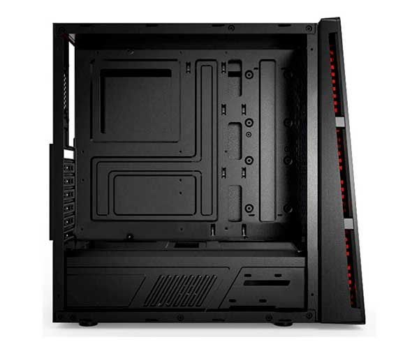Gabinete Gamer Pixxo 3 Fan Led Vermelho, HTX906E06S