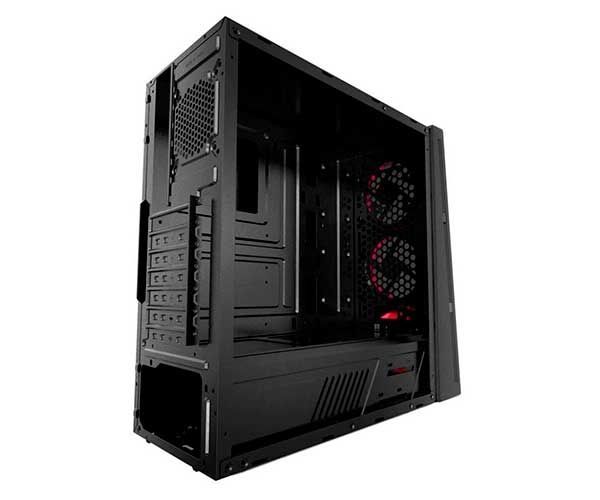 Gabinete Gamer Pixxo 3 Fan Led Vermelho, HTX906E06S