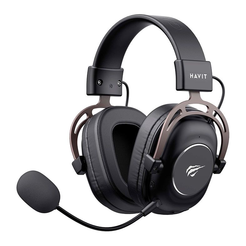 Headset Gamer Havit H2002YG, Drivers 50mm, Wireless, Preto, HVGMH-H2002YG-BO